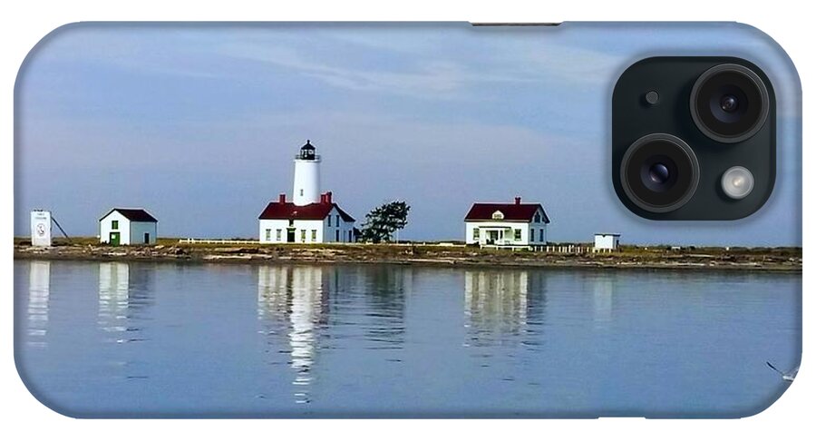 Lighthouse iPhone Case featuring the photograph New Dungeness Lighthouse Sequim, WA by Alexis King-Glandon