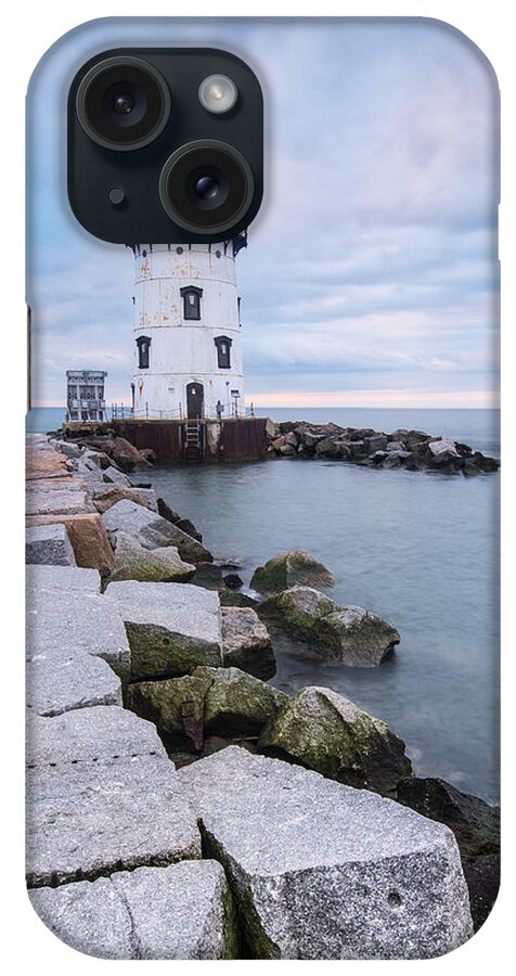 Borough Of Fenwick iPhone Case featuring the photograph New England Lighthouse - Granite and Smith Iron by JG Coleman