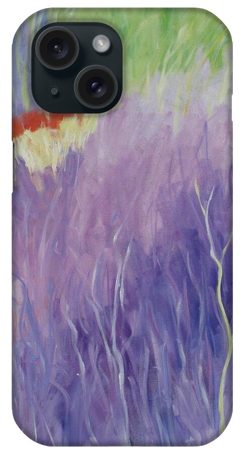 Meditative iPhone Case featuring the painting New Growth by Tara Moorman