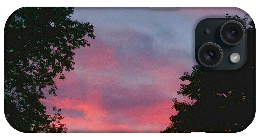 Photography iPhone Case featuring the digital art New Hampshire Sunset by Barbara S Nickerson