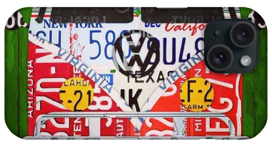 Faaartist iPhone Case featuring the photograph New #vw License Plate Art Series Out On by Design Turnpike
