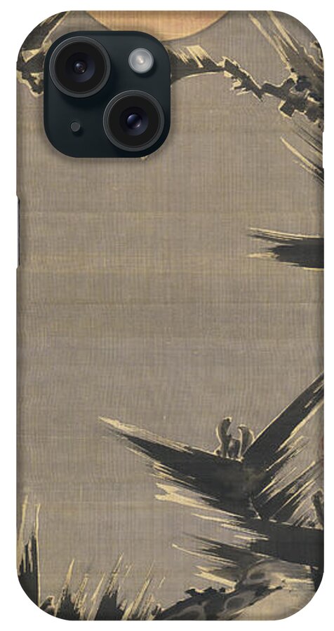 New Year's Sun iPhone Case featuring the painting New Year's Sun, 1800 by Ito Jakuchu