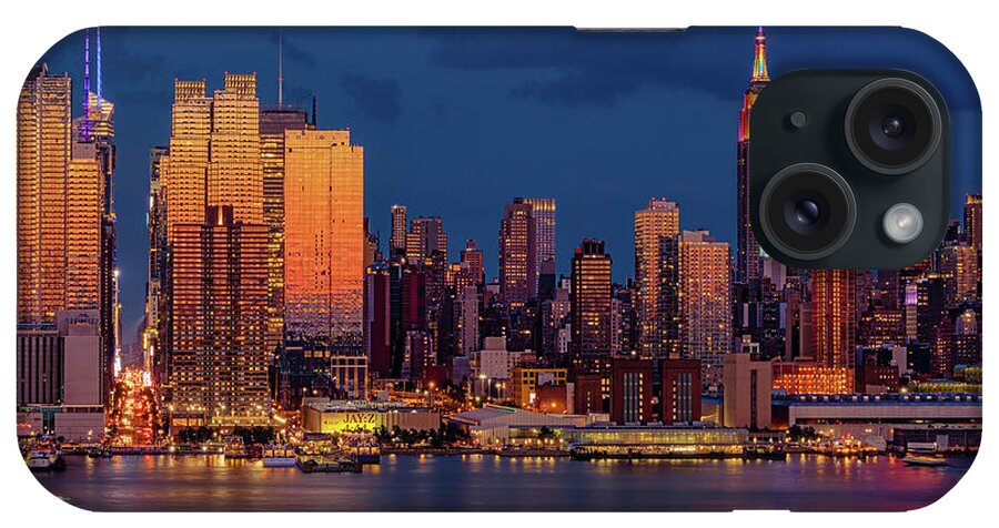 New York City Skyline iPhone Case featuring the photograph New York City Skyline Pride by Susan Candelario