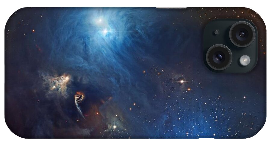 Nebula iPhone Case featuring the painting NGC6726_c80schedler by Celestial Images