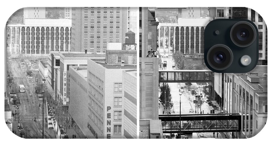 Book Work iPhone Case featuring the photograph Nicollet Mall from Dayton's 12th floor by Mike Evangelist
