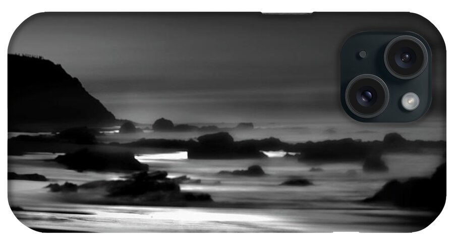 Art iPhone Case featuring the photograph Night Burns Bright bw by Denise Dube