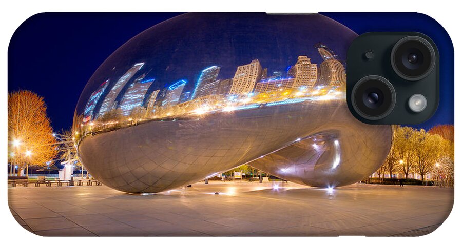 Digital iPhone Case featuring the photograph Night on Cloudgate by Kevin Eatinger