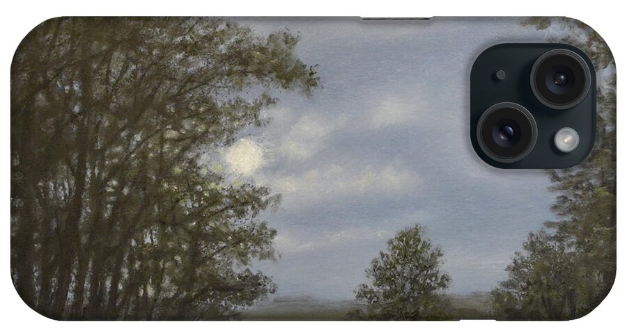 Moonlight iPhone Case featuring the painting Night Road # 2 by Kathleen McDermott