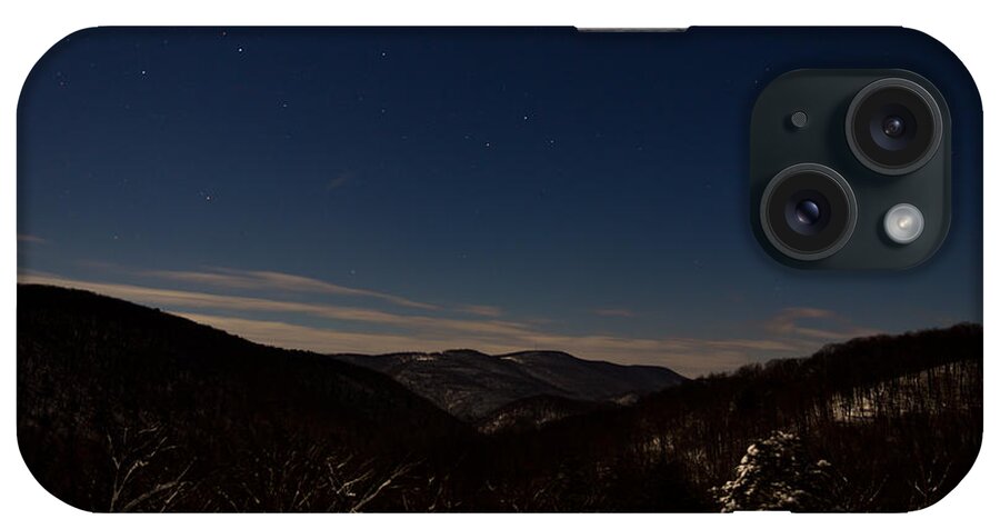 Snow iPhone Case featuring the photograph Night time in the Mountains by Jonny D