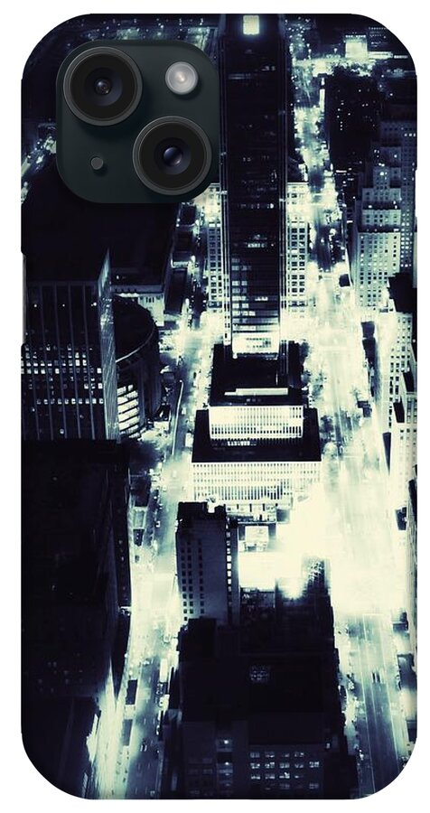 New York City Skyline iPhone Case featuring the photograph Blue Pill by HELGE Art Gallery
