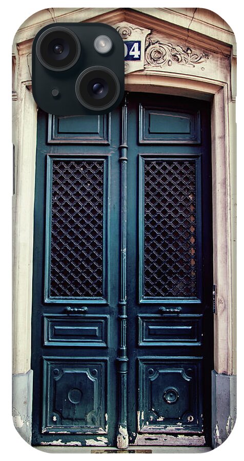 Paris Photography iPhone Case featuring the photograph No. 104 - Paris Doors by Melanie Alexandra Price