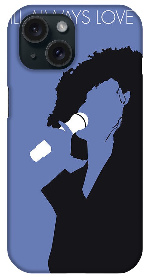 Whitney iPhone Case featuring the digital art No108 MY Whitney Houston Minimal Music poster by Chungkong Art