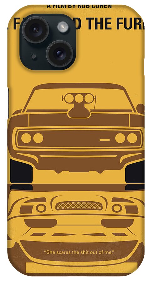 The Fast And The Furious iPhone Case featuring the digital art No207 My The Fast and the Furious minimal movie poster by Chungkong Art