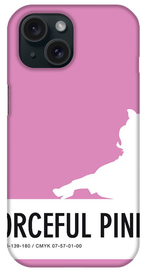  iPhone Case featuring the digital art No26 My Minimal Color Code poster Piggy by Chungkong Art