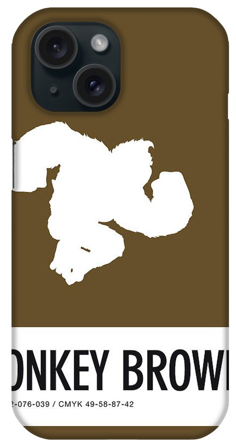 Mario iPhone Case featuring the digital art No37 My Minimal Color Code poster Donkey Kong by Chungkong Art