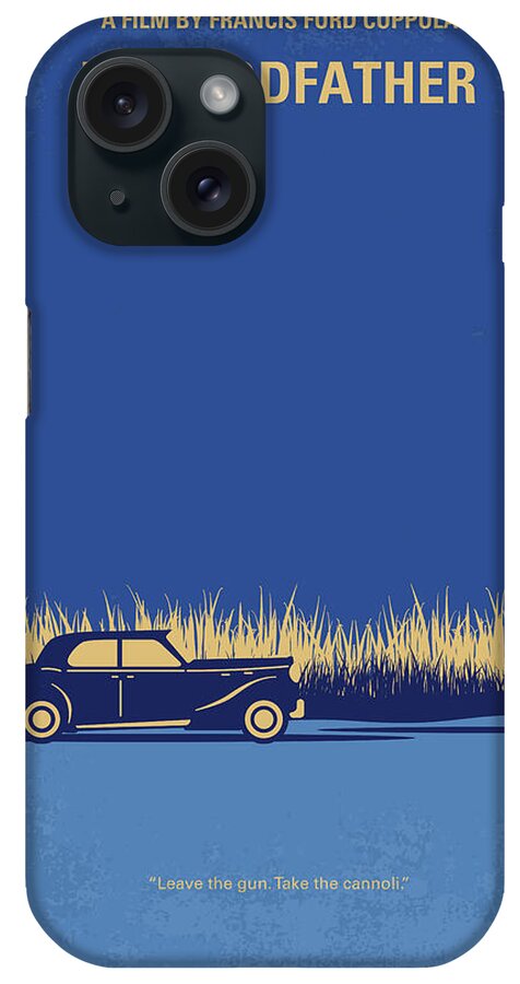 The Godfather iPhone Case featuring the digital art No686-1 My Godfather I minimal movie poster by Chungkong Art