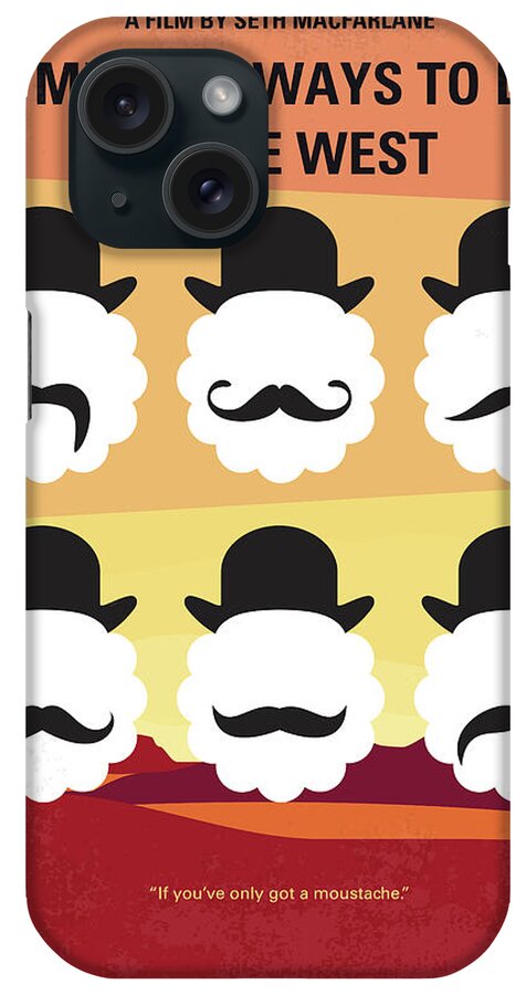 A Million Ways To Die In The West iPhone Case featuring the digital art No890 My A Million Ways to Die in the West minimal movie poster by Chungkong Art