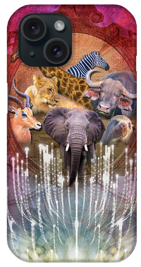 Noble Creatures iPhone Case featuring the digital art Noble Creatures by Linda Carruth