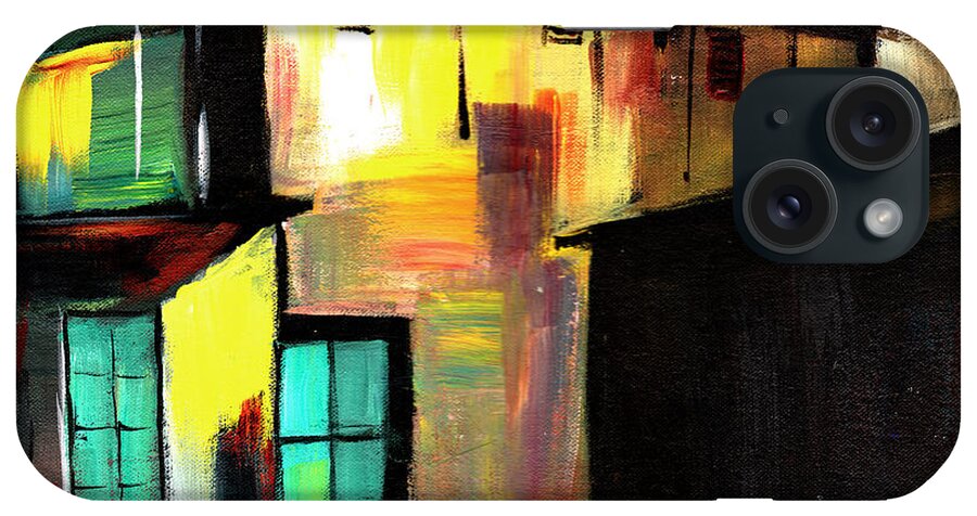 Cityscape iPhone Case featuring the painting Nook by Anil Nene