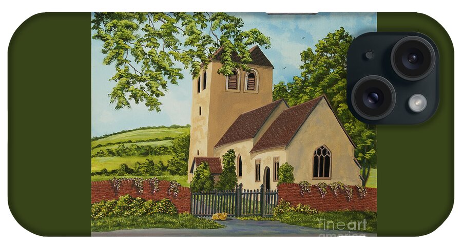 Church iPhone Case featuring the painting Norman Church In Fingest by Charlotte Blanchard