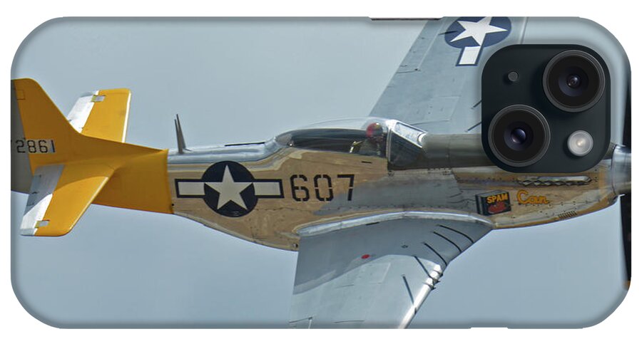 Airplane iPhone Case featuring the photograph North American P-51D Mustang NL5441V Dolly/Spam Can Chino California April 30 2016 by Brian Lockett