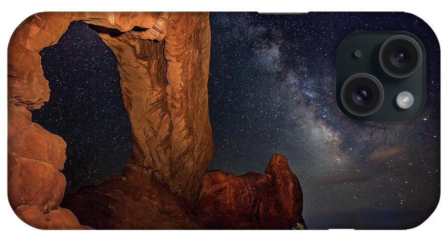 Arches National Park iPhone Case featuring the photograph North Window and The Milky Way by Dan Norris