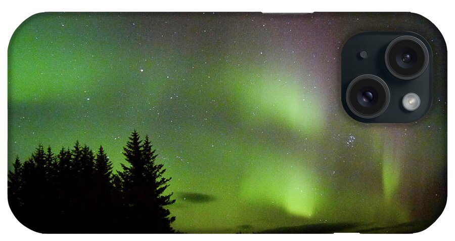 Aurora iPhone Case featuring the photograph Northern Lights Curtains by Amelia Racca