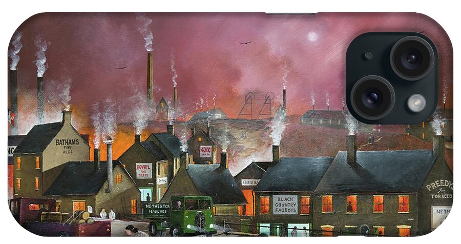 England iPhone Case featuring the painting Northfield Road, Netherton - England by Ken Wood