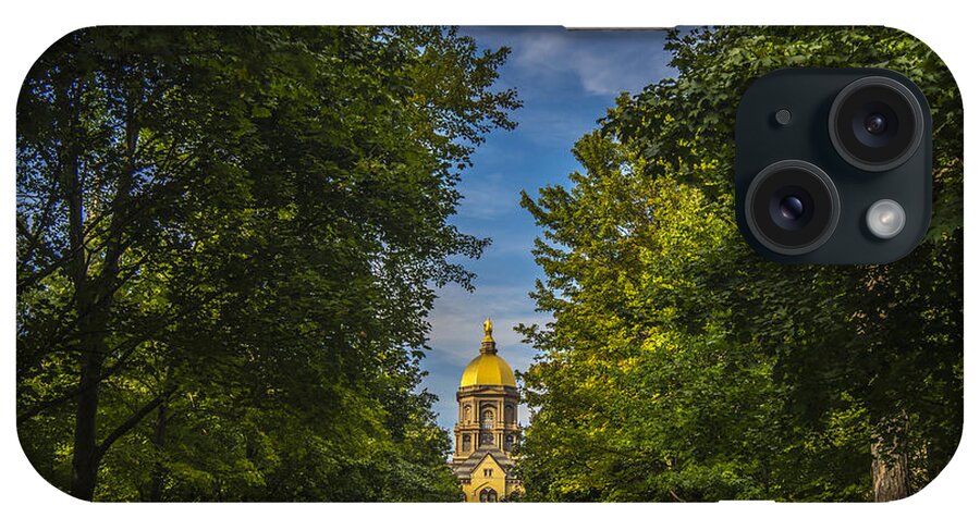 Notre Dame iPhone Case featuring the photograph Notre Dame University 2 by David Haskett II