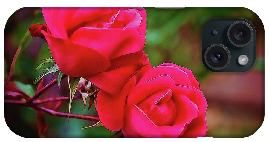 Roses iPhone Case featuring the photograph Notre Roman Poetique by Diana Mary Sharpton