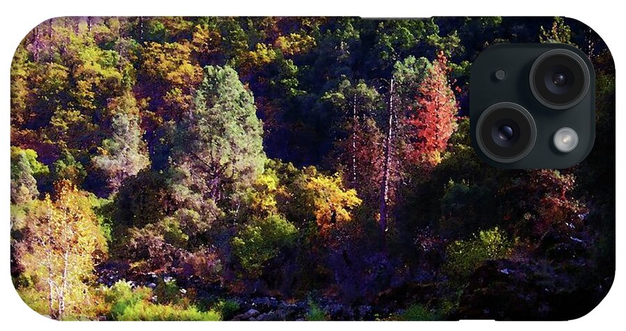 Merced River iPhone Case featuring the photograph November on the Merced River by Timothy Bulone