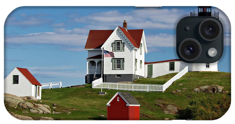 Cape iPhone Case featuring the photograph Nubble Lighthouse - D002365 by Daniel Dempster
