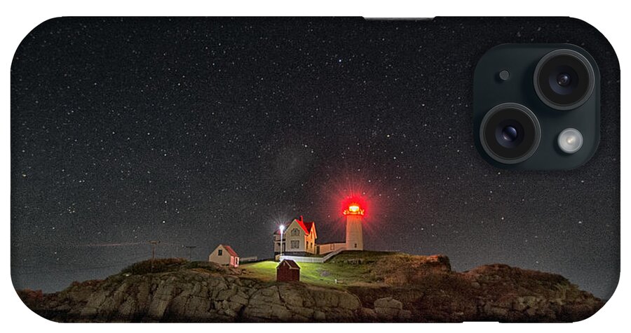 Maine iPhone Case featuring the photograph Nubble Stars by Robert Fawcett
