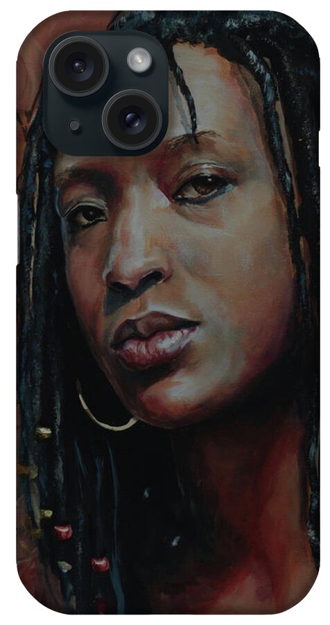 Portrait iPhone Case featuring the painting Nubian Dream 2.1 by Gary Williams
