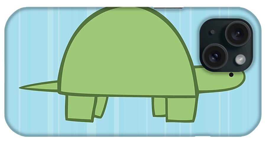 Turtle iPhone Case featuring the digital art Nursery Art Boy Turtle by Christy Beckwith