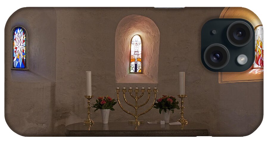 Church iPhone Case featuring the photograph Nyker Round Church Altar by Inge Riis McDonald