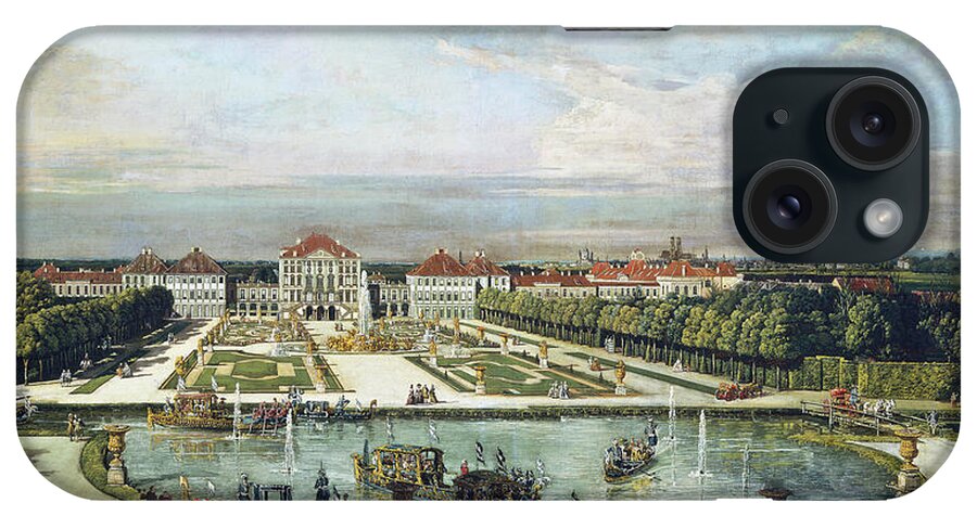 Bernardo Bellotto iPhone Case featuring the painting Nymphenburg Palace, Munich by Bernardo Bellotto