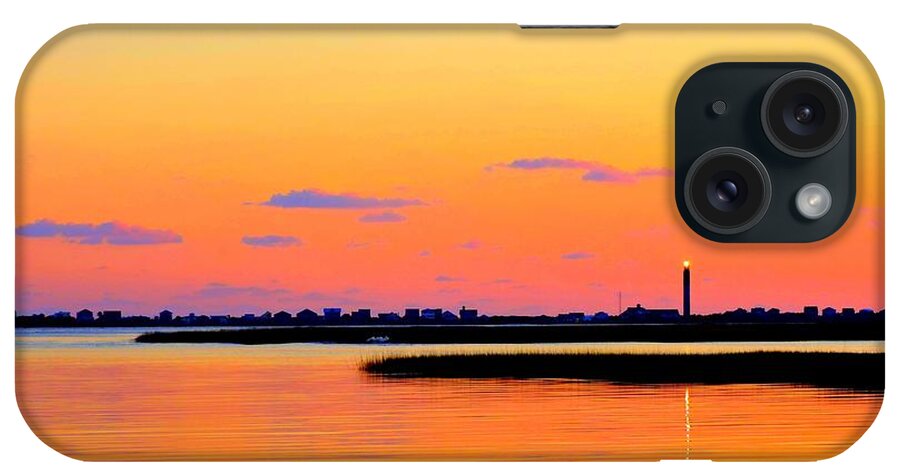Art iPhone Case featuring the photograph Oak Island Lighthouse Sunset by Shelia Kempf
