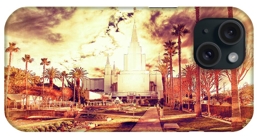 Wingsdomain iPhone Case featuring the photograph Oakland California Temple The Church of Jesus Christ of Latter D by Wingsdomain Art and Photography