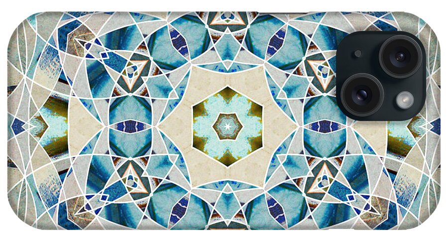 Mandala iPhone Case featuring the digital art Ocean Breeze - m07 by Variance Collections