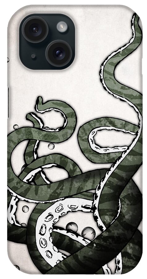 Octopus iPhone Case featuring the digital art Octopus Tentacles by Nicklas Gustafsson