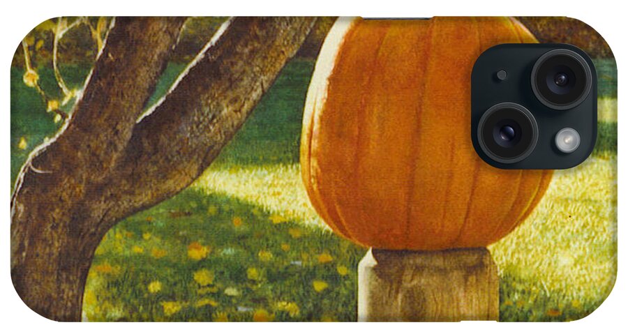 Pumpkins iPhone Case featuring the painting October Afternoon by Tyler Ryder
