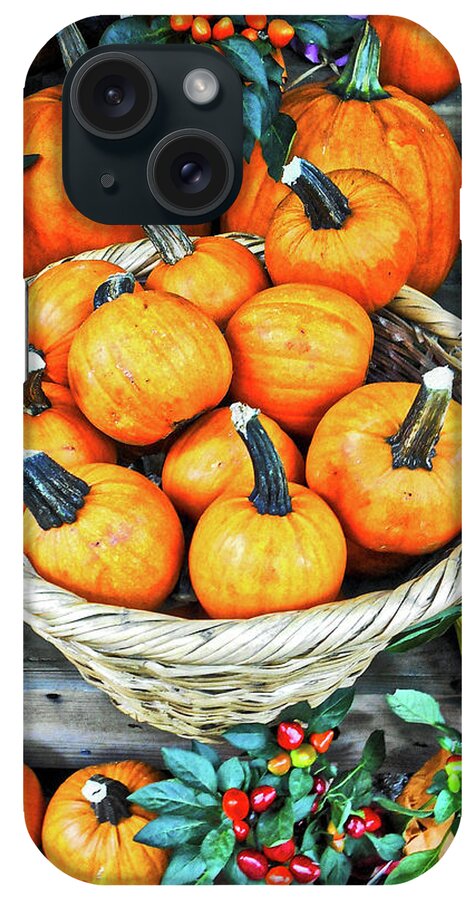 Photograph Go Pumpkins iPhone Case featuring the photograph October Pumpkins by Joan Reese