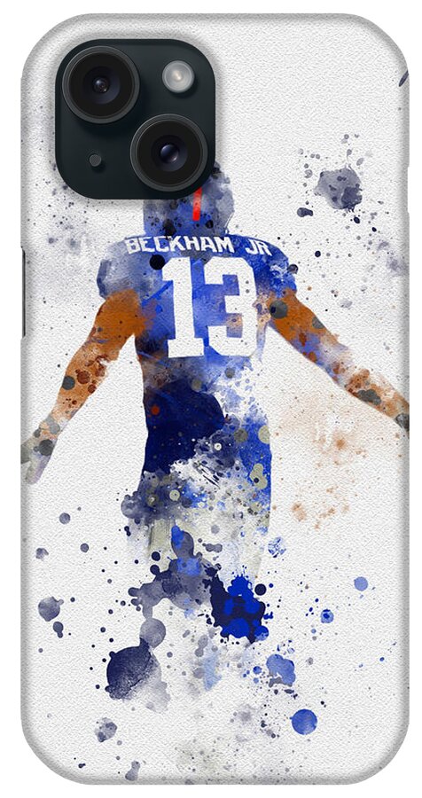 Odell Beckham Jr iPhone Case featuring the mixed media Odell Beckham Jr by My Inspiration