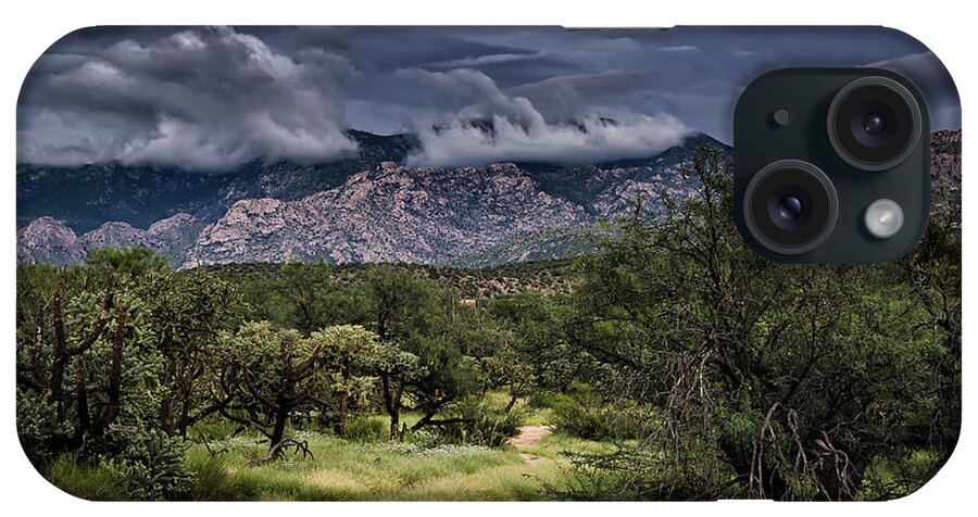 Santa Catalina Mountains iPhone Case featuring the photograph Odyssey Into Clouds by Mark Myhaver