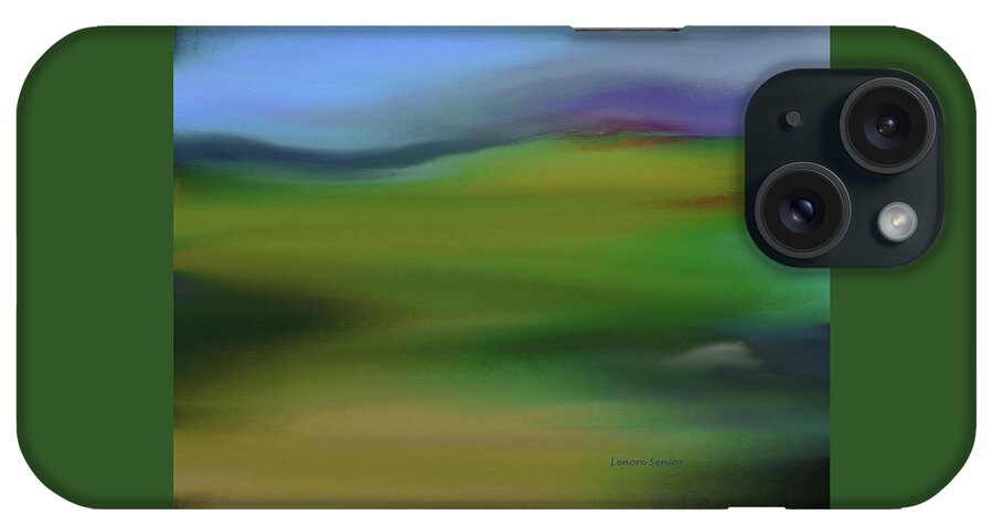 Abstract iPhone Case featuring the painting Off in the Distance by Lenore Senior