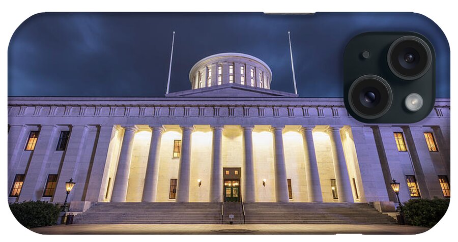 Canon iPhone Case featuring the photograph Ohio Capital at Night by John McGraw
