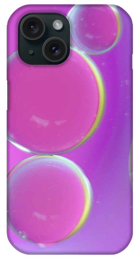 Water iPhone Case featuring the photograph Oil on water abstract by Andy Myatt