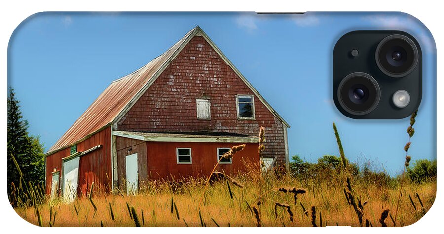 Abandoned iPhone Case featuring the digital art Old Barn in Cape Breton by Ken Morris