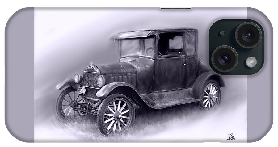 Car iPhone Case featuring the digital art Old Car by Bonnie Willis